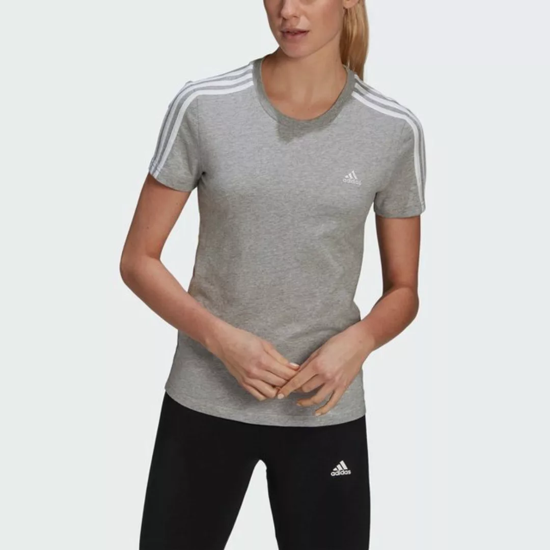 adidas Sportswear T-Shirt LOUNGEWEAR ESSENTIALS SLIM 3-STREIFEN günstig online kaufen