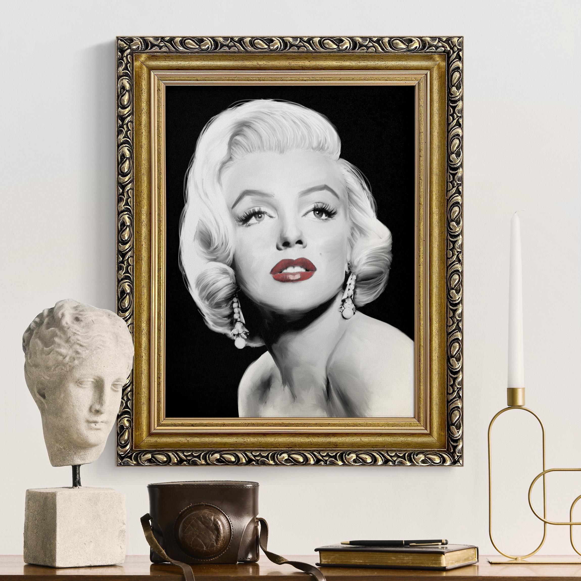 Gerahmtes Leinwandbild Marilyn mit Ohrschmuck günstig online kaufen