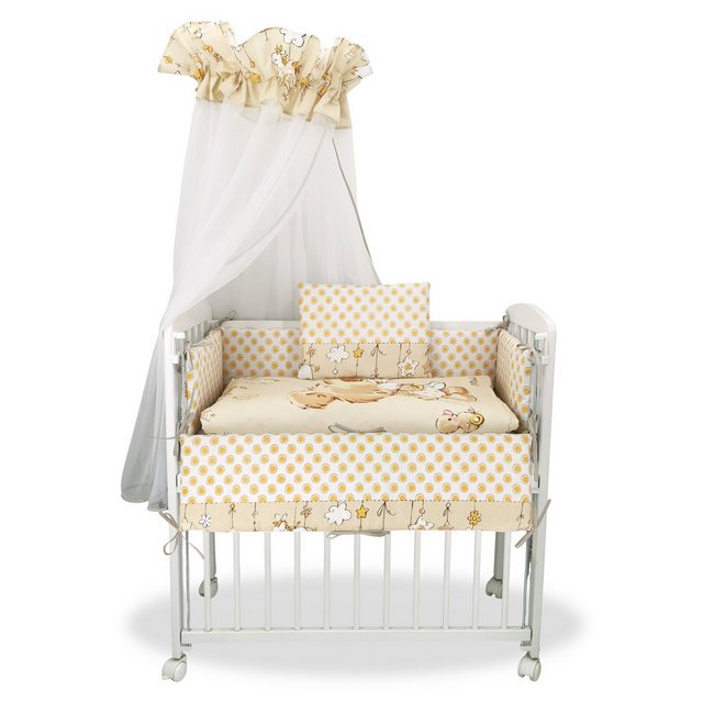 Baby-Delux Beistellbett Babybett Mika Beige, Stillbett 90x40 weiß höhenvers günstig online kaufen