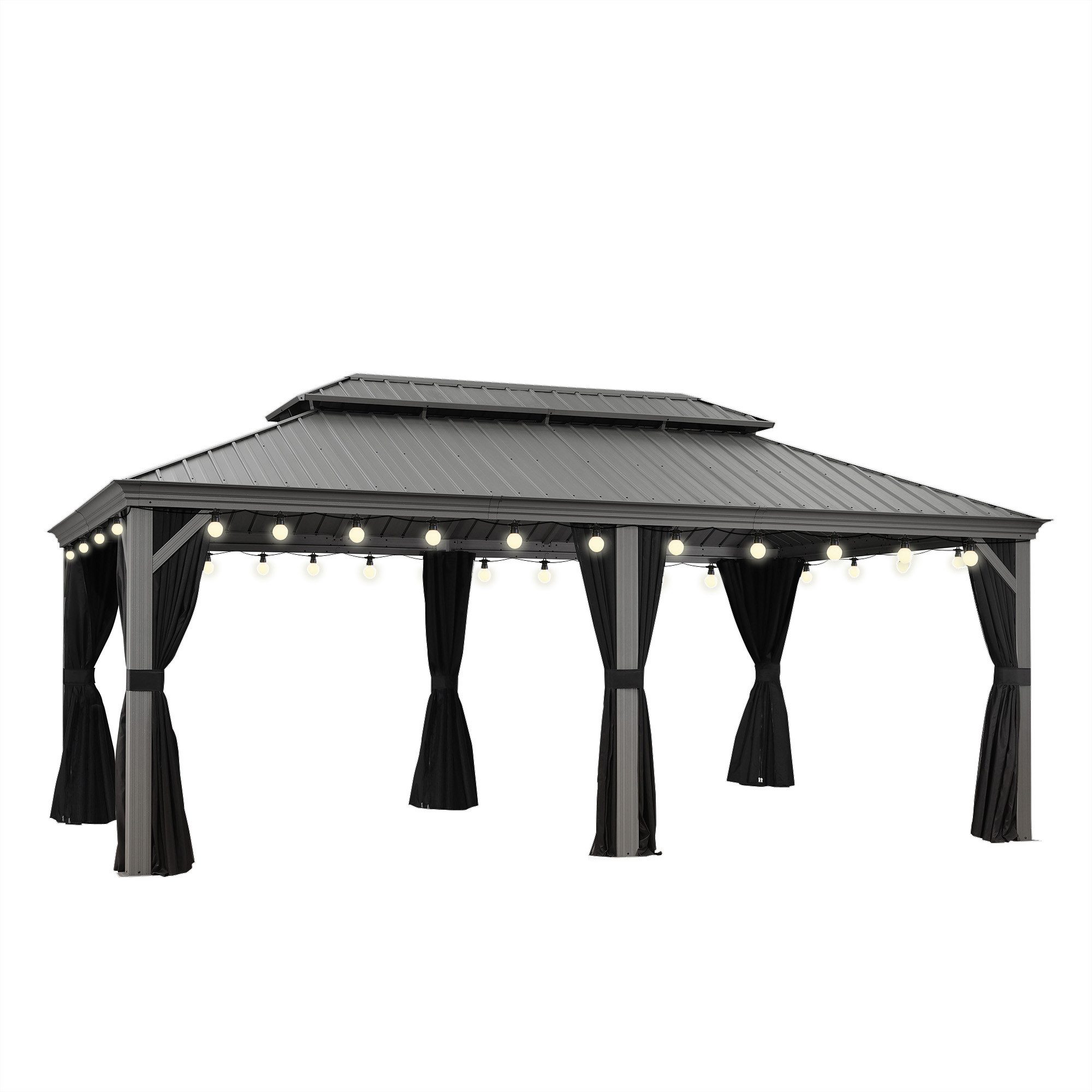 PURPLE LEAF Pavillon Hardtop Aluminium Gazebo günstig online kaufen