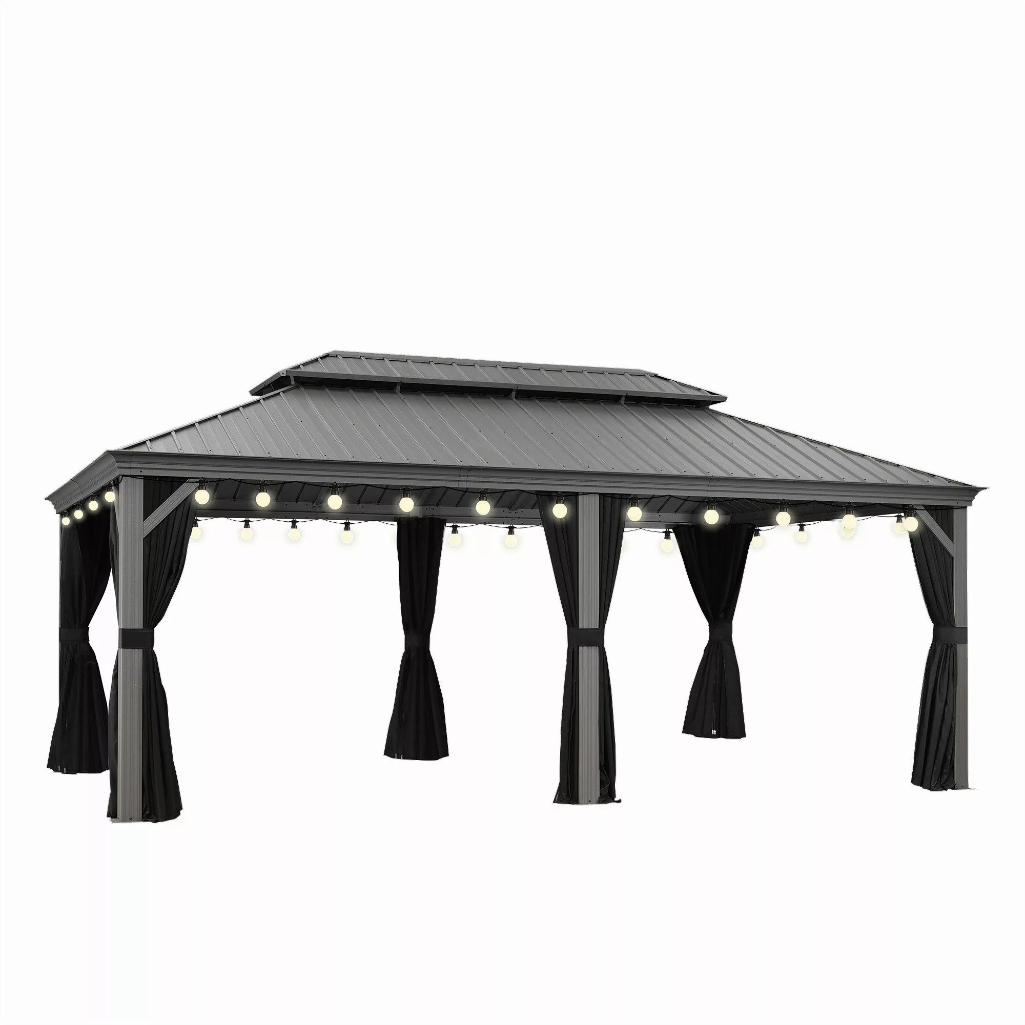 PURPLE LEAF Pavillon Hardtop Aluminium Gazebo günstig online kaufen