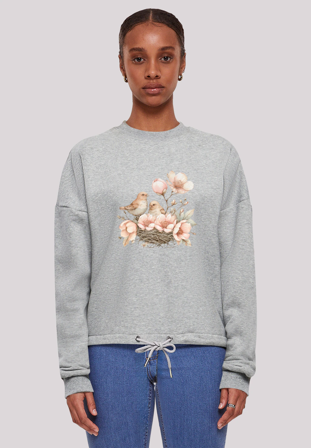 F4NT4STIC Sweatshirt "Vogelnest Blumen", Premium Qualität günstig online kaufen