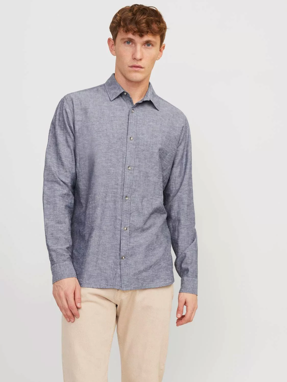 Jack & Jones Langarmhemd "JJESUMMER LINEN BLEND SHIRT LS SN" günstig online kaufen