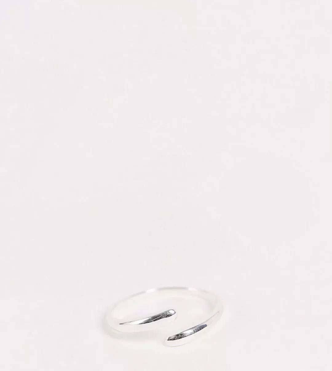 ASOS DESIGN Curve – Ring aus Sterlingsilber mit Wickeldesign günstig online kaufen