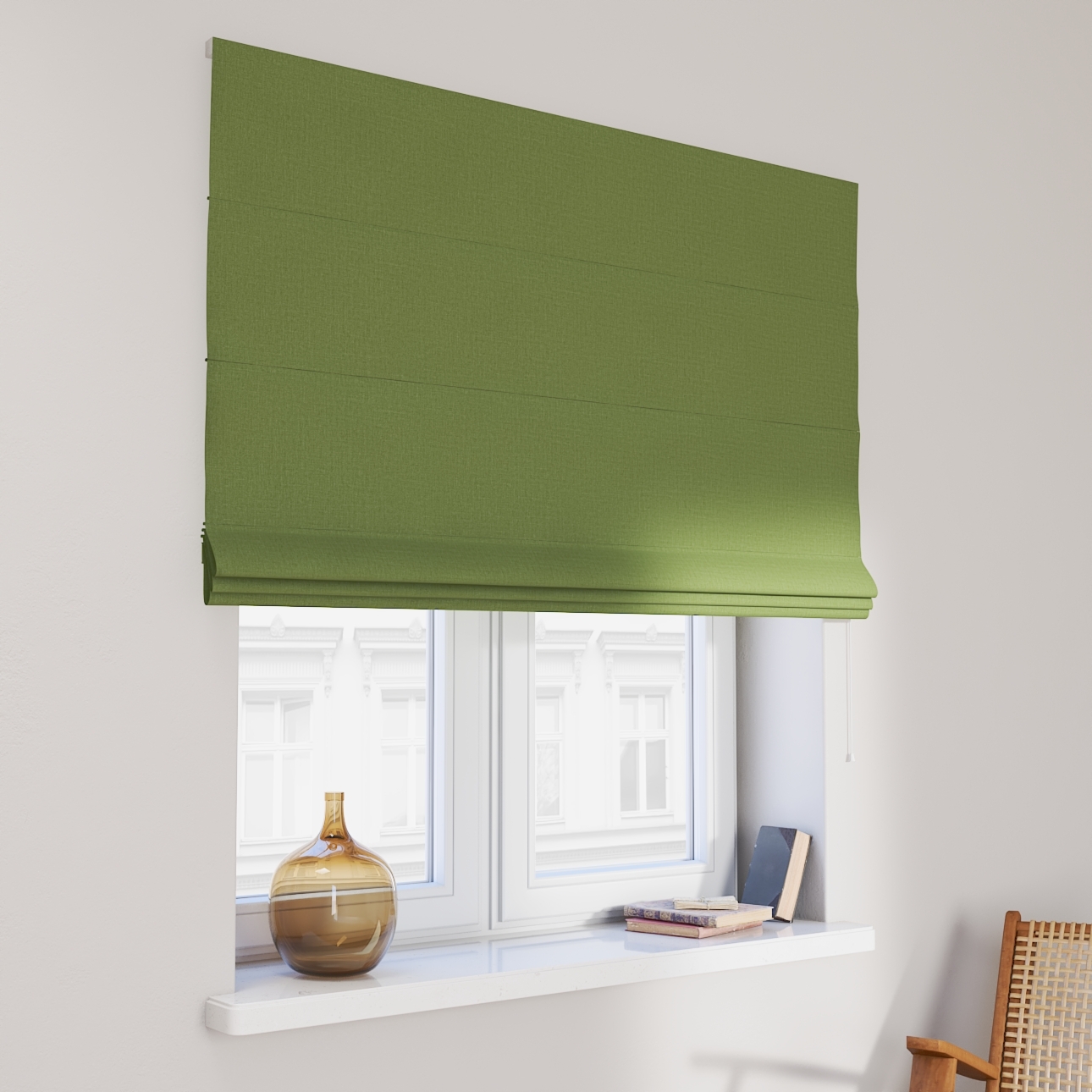 Dekoria Raffrollo Capri, grün, 50 x 60 cm günstig online kaufen