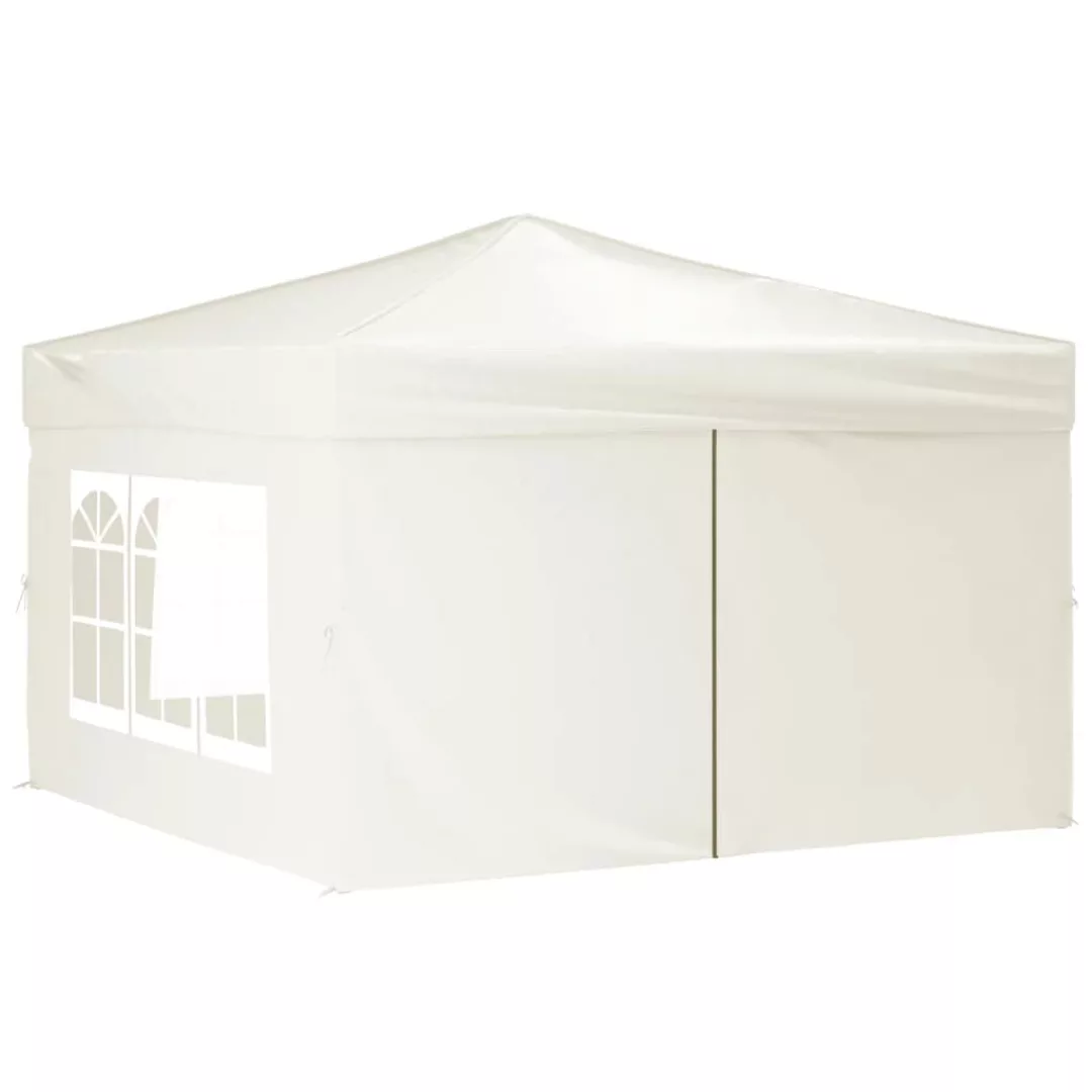 Vidaxl Partyzelt Faltbar Mit Seitenwänden Creme 3x3 M günstig online kaufen