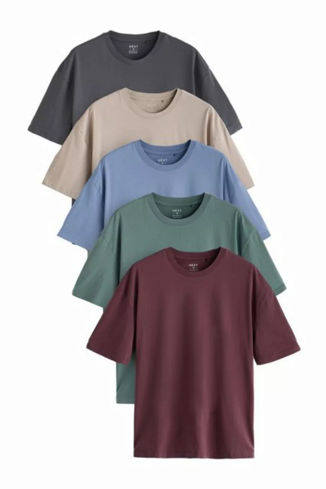 Next T-Shirt Relaxed Fit T-Shirts, 5er Pack (5-tlg) günstig online kaufen