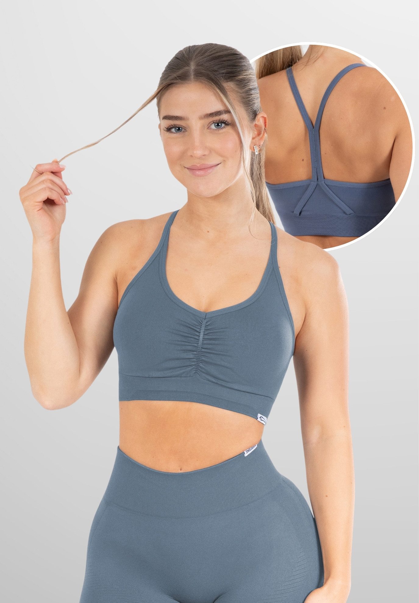 Smilodox Sport-BH Solid Scrunch, Ohne Bügel, günstig online kaufen