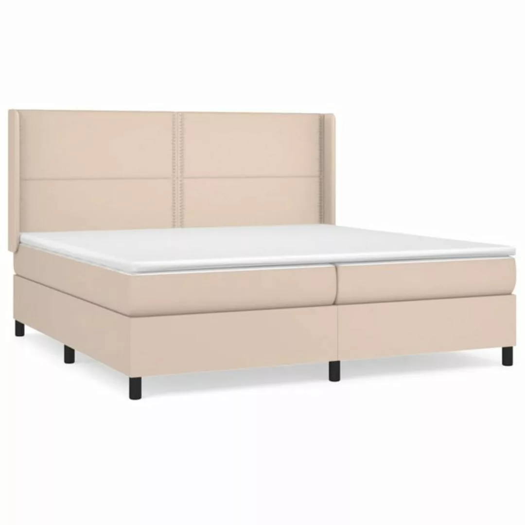 vidaXL Boxspringbett Bett Boxspringbett Kunstleder komplett mit Matratze & günstig online kaufen