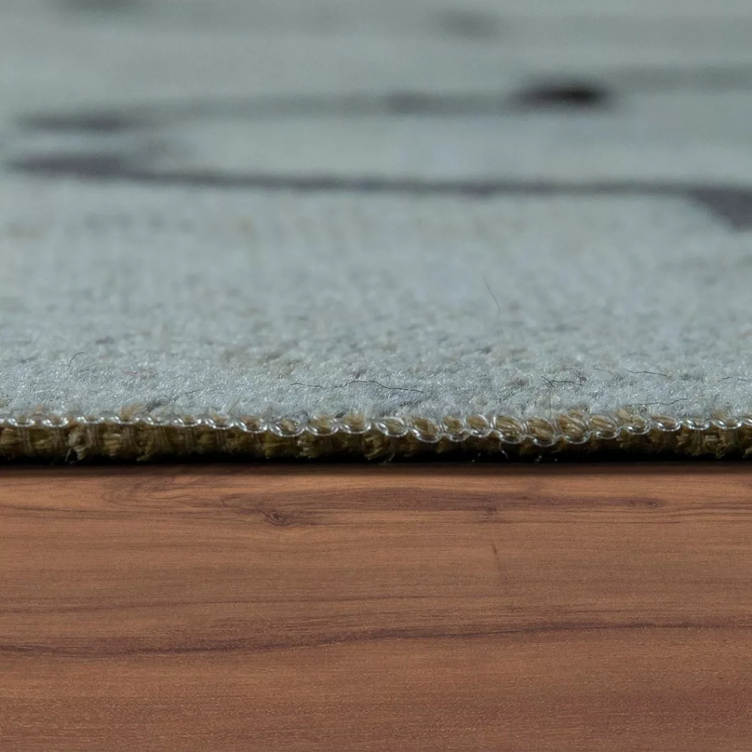 Paco Home Teppich »Artigo 411«, rund, 4 mm Höhe, Kurzflor, Vintage Design, günstig online kaufen