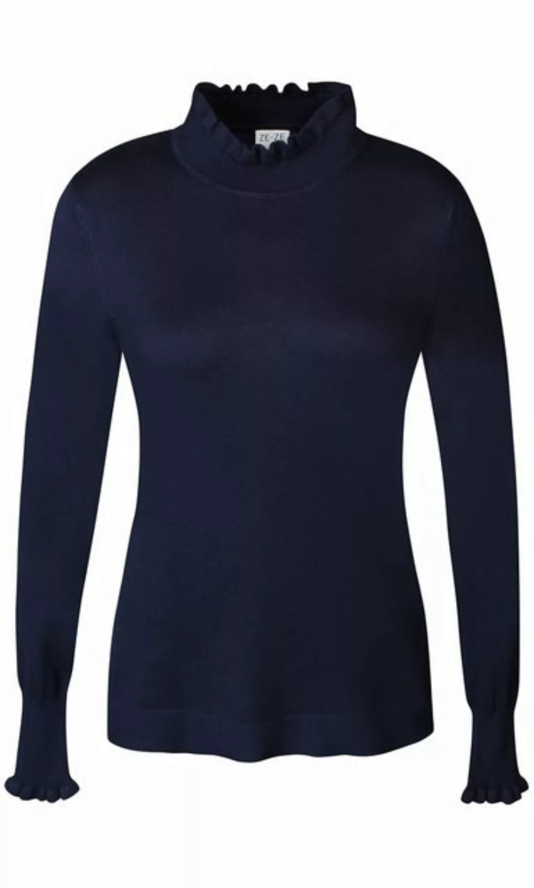 ZE-ZE Nordic Stehkragenpullover Pullover Norma marine Stehkragen günstig online kaufen