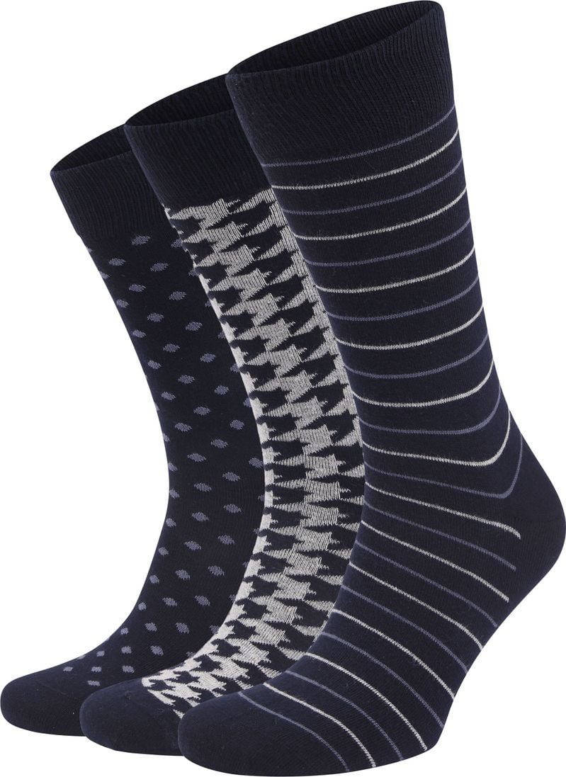 Suitable Socken 3-Pack Druck Navy - Größe 42-46 günstig online kaufen