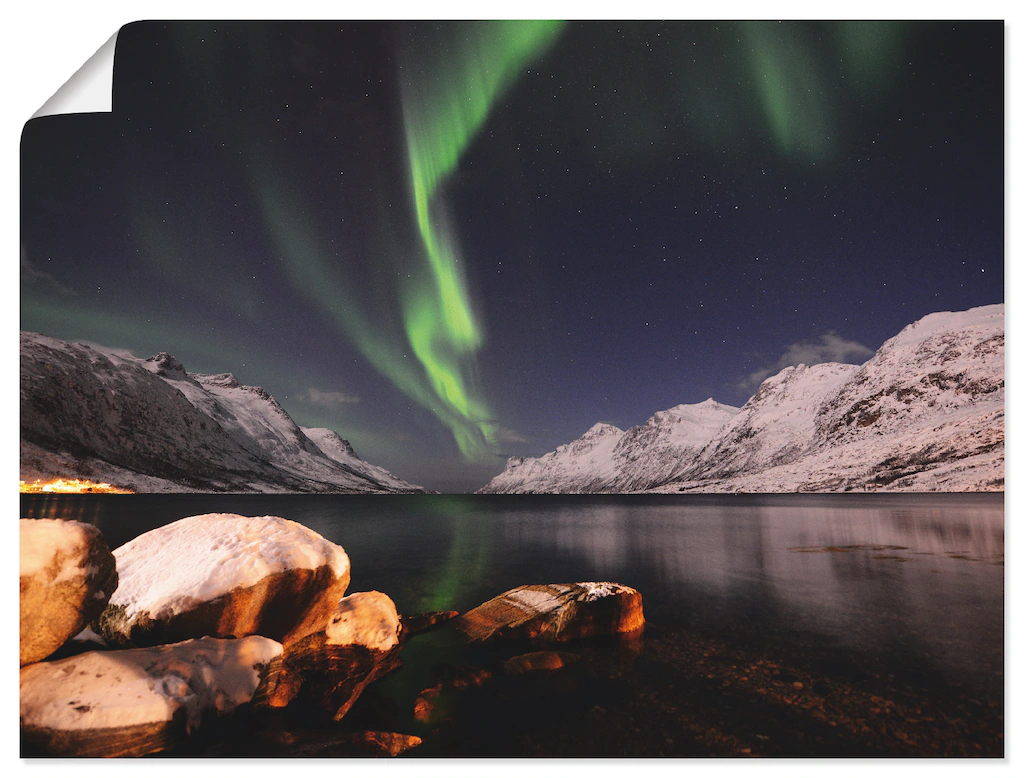 Artland Wandbild »Nordlicht Norwegen II«, Himmel, (1 St.), als Alubild, Out günstig online kaufen