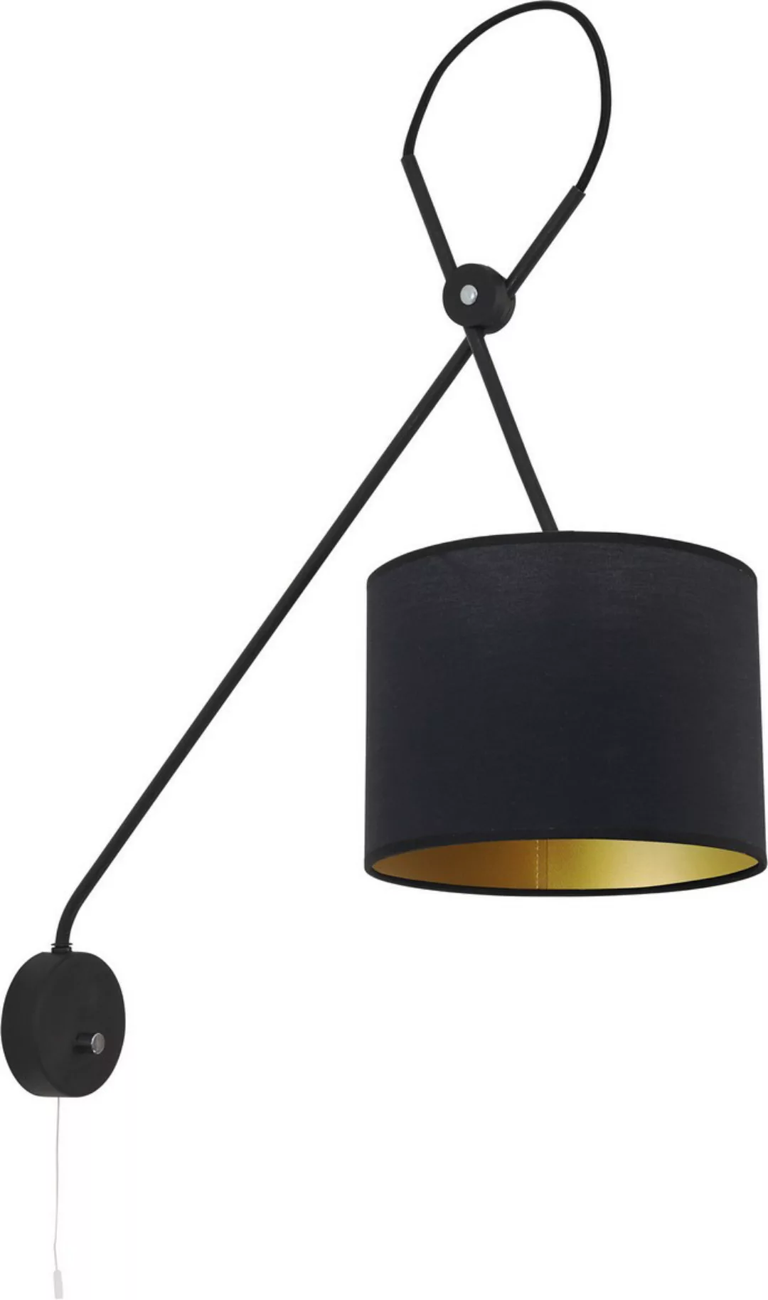 Wandlampe mit Schalter Schwarz Gold VIPER flexibel günstig online kaufen