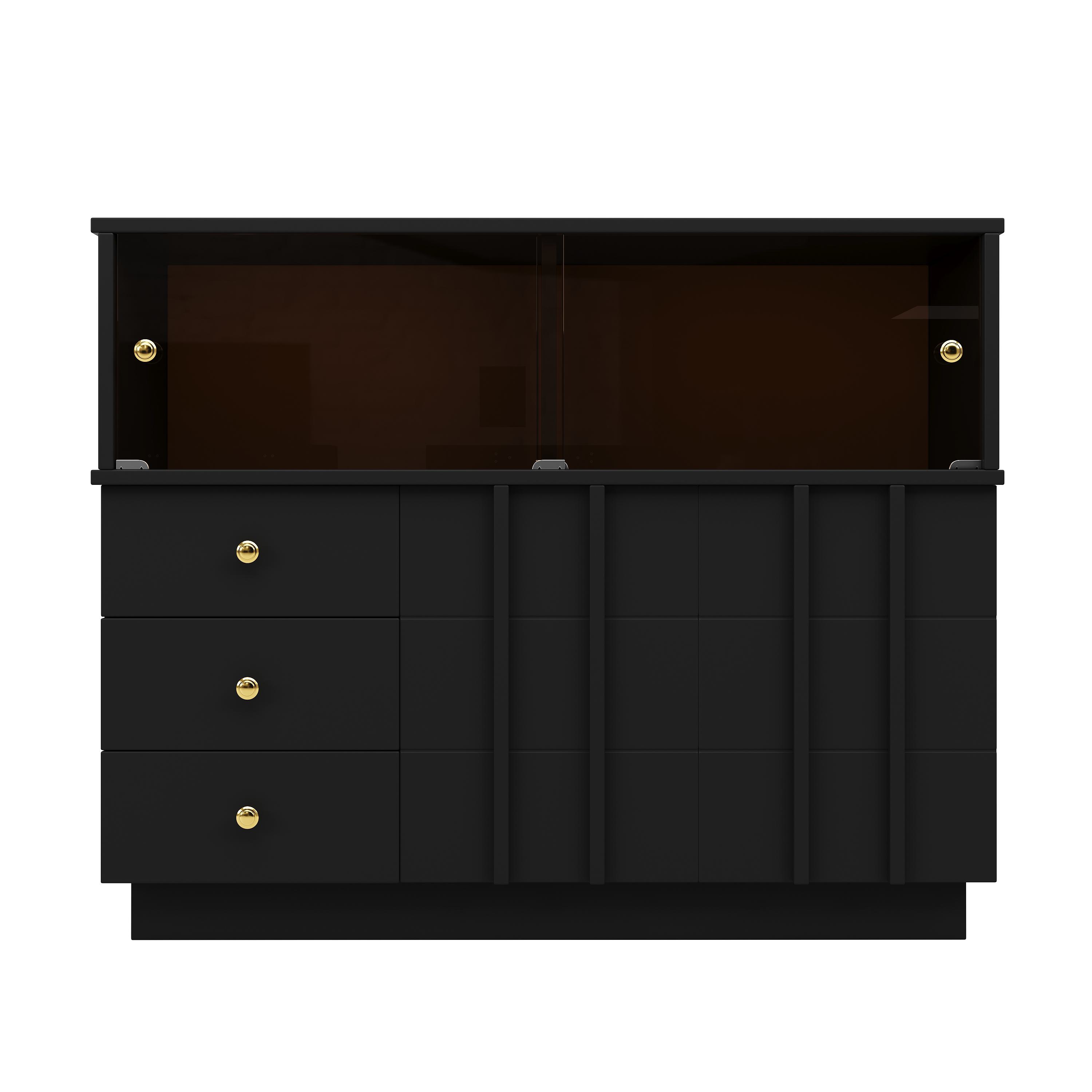 Anrichte Küchenschrank 120x33x95 cm Sideboard modern Design großer Stauraum günstig online kaufen