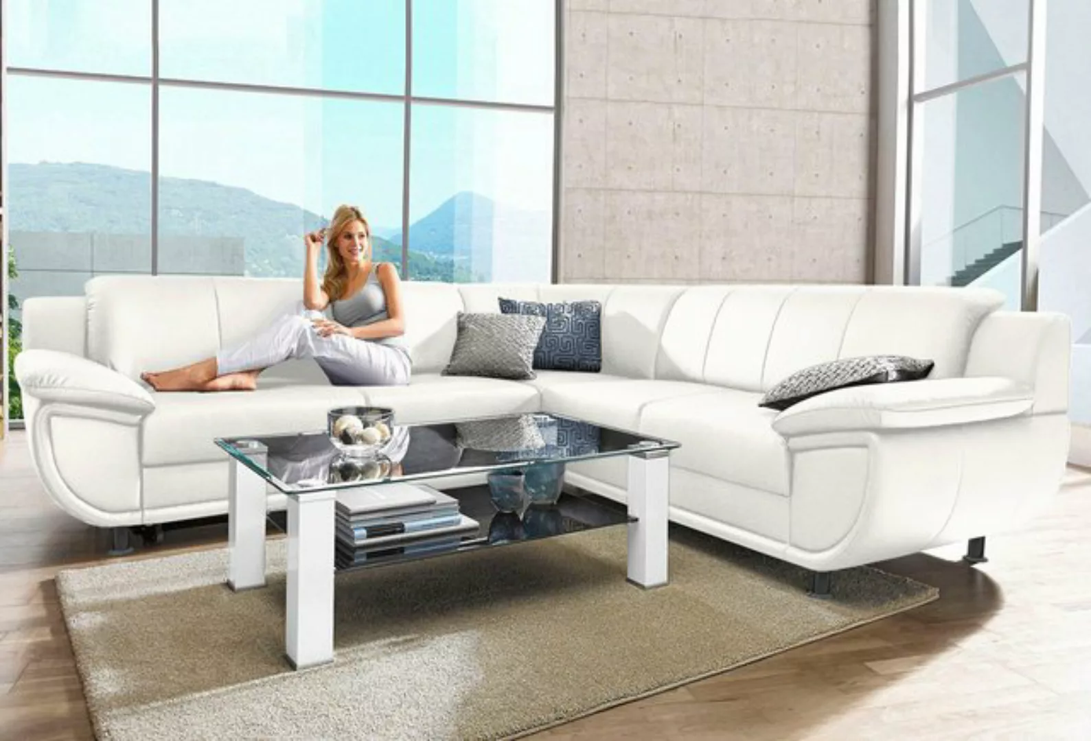 TRENDMANUFAKTUR Ecksofa »Rondo wahlweise mit Schlaffunktion, 267x247 cm (Bx günstig online kaufen