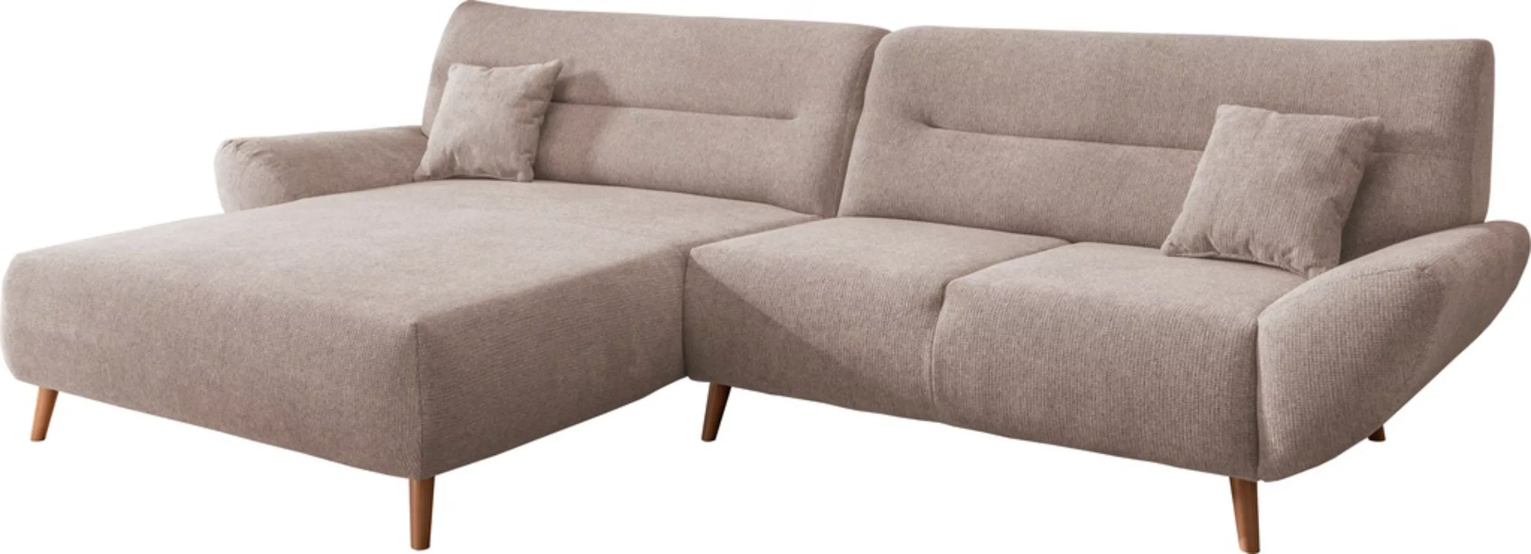 INOSIGN Ecksofa »Drago, elegant und zeitlos, komfortabel, Holzfuß, L-Form«, günstig online kaufen