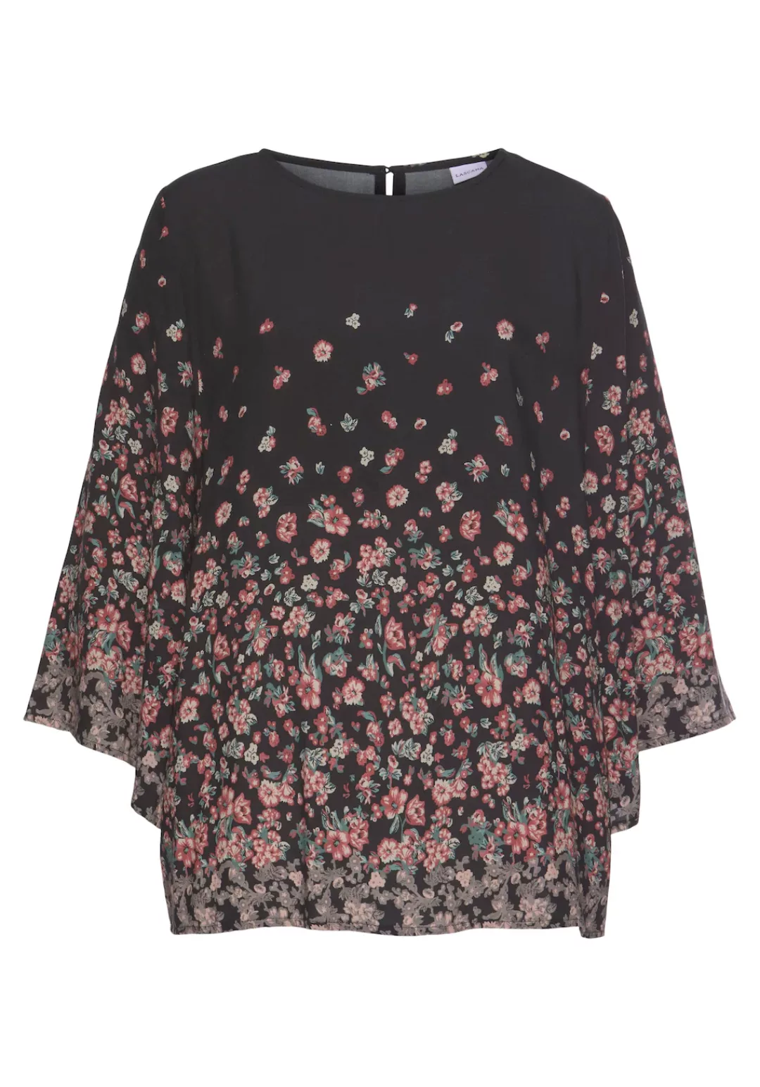 LASCANA Druckbluse mit Blumendruck und Trompetenärmel, Blusenshirt, elegant günstig online kaufen