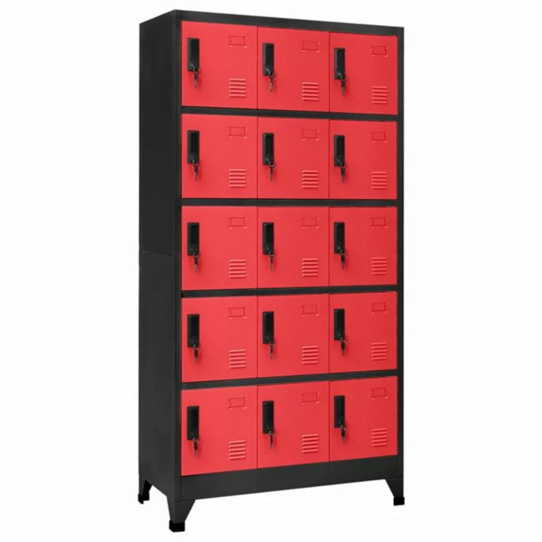 Vidaxl Schließfachschrank Anthrazit Und Rot 90x40x180 Cm Stahl günstig online kaufen