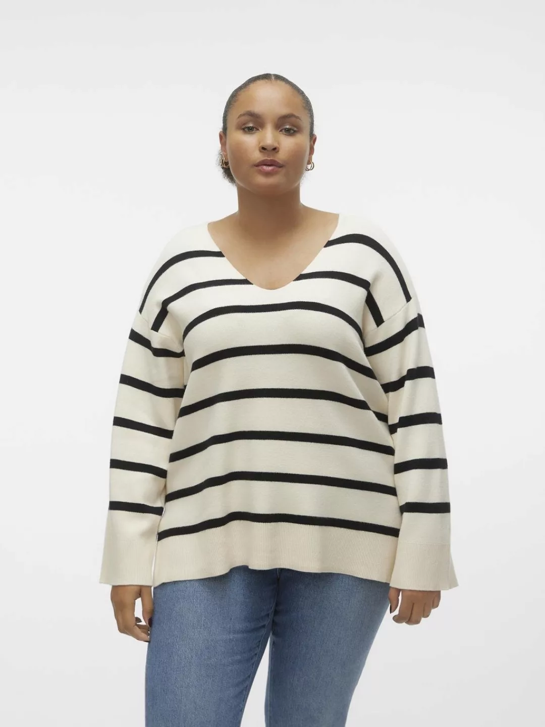 Vero Moda Curve Strickpullover VMCSaba (1-tlg) Plain/ohne Details günstig online kaufen