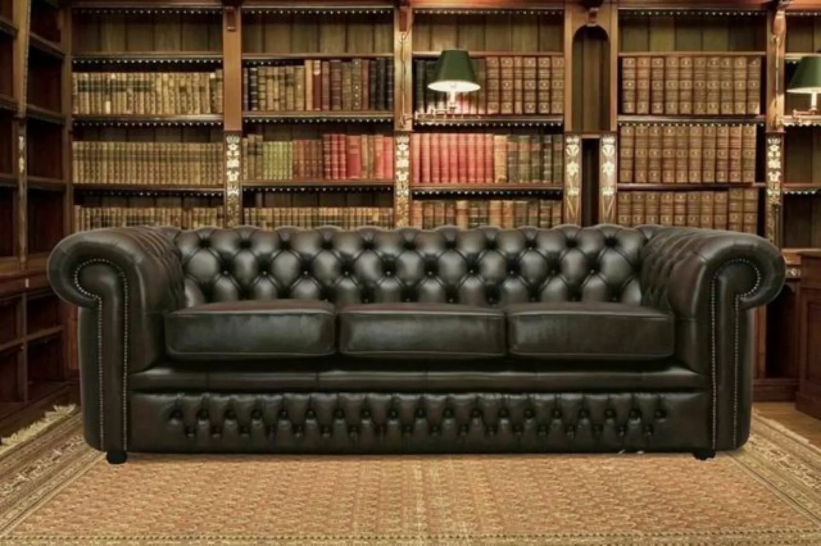 JVmoebel 3-Sitzer Chesterfield design luxus Sofa Polster couch Leder 3 Sitz günstig online kaufen