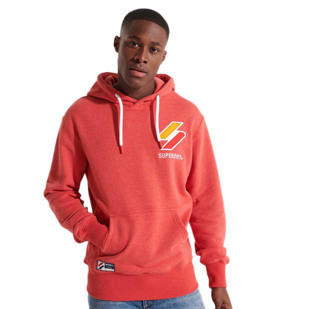 Superdry Code Logo Apq Hood Pullover S Risk Red Marl günstig online kaufen