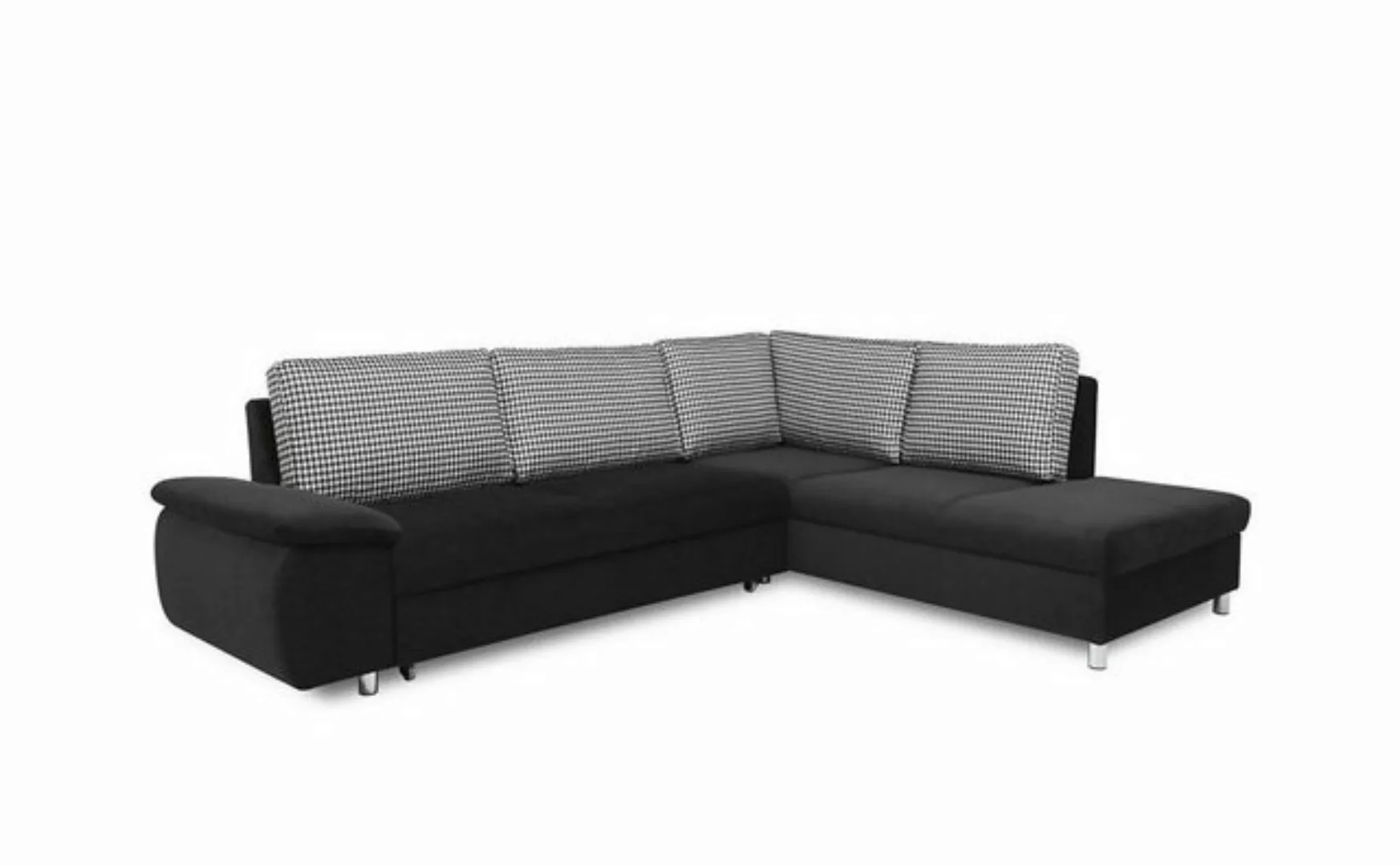 JVmoebel Ecksofa Schwarzes Ecksofa Luxus Couch Moderne Ecksitzmöbel Stilvol günstig online kaufen