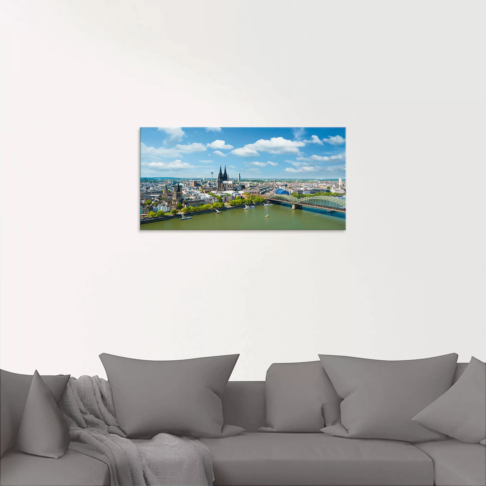 Artland Glasbild "Köln Rheinpanorama", Deutschland, (1 St.) günstig online kaufen