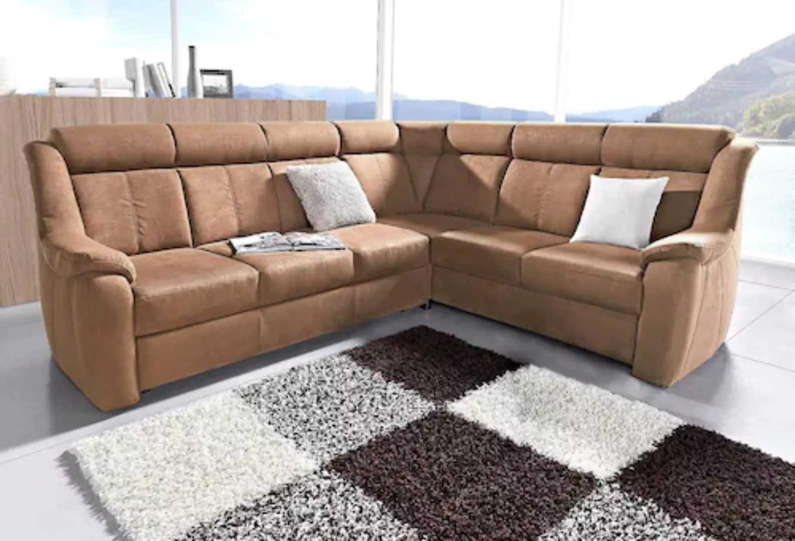 sit&more Ecksofa »Basel L-Form«, wahlweise mit Relaxfunktion günstig online kaufen