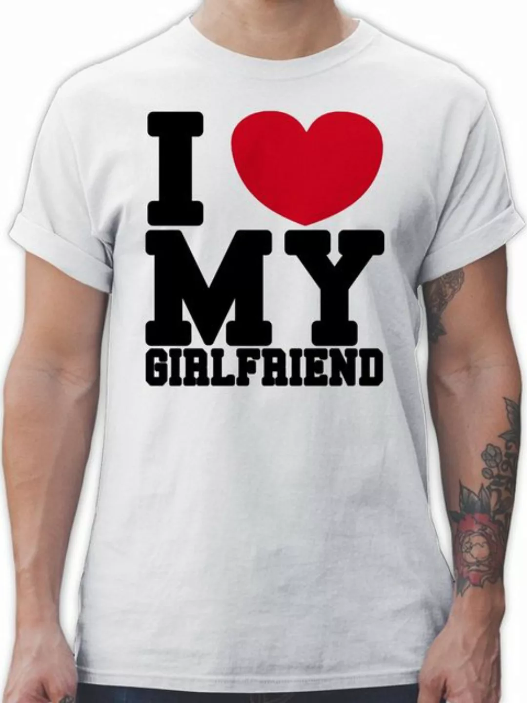 Shirtracer T-Shirt I love my Girlfriend - Ich liebe meine Freundin Geschenk günstig online kaufen