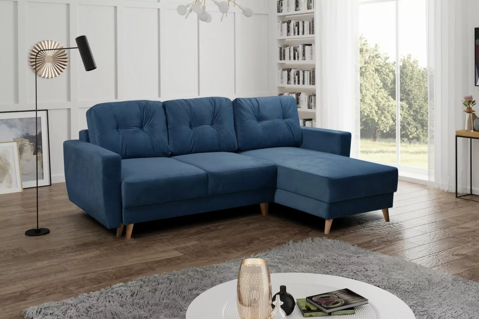 Unique Home Ecksofa Ecksofa Ecksofa BJO-P, mit Bettkasten und Schlaffunktio günstig online kaufen