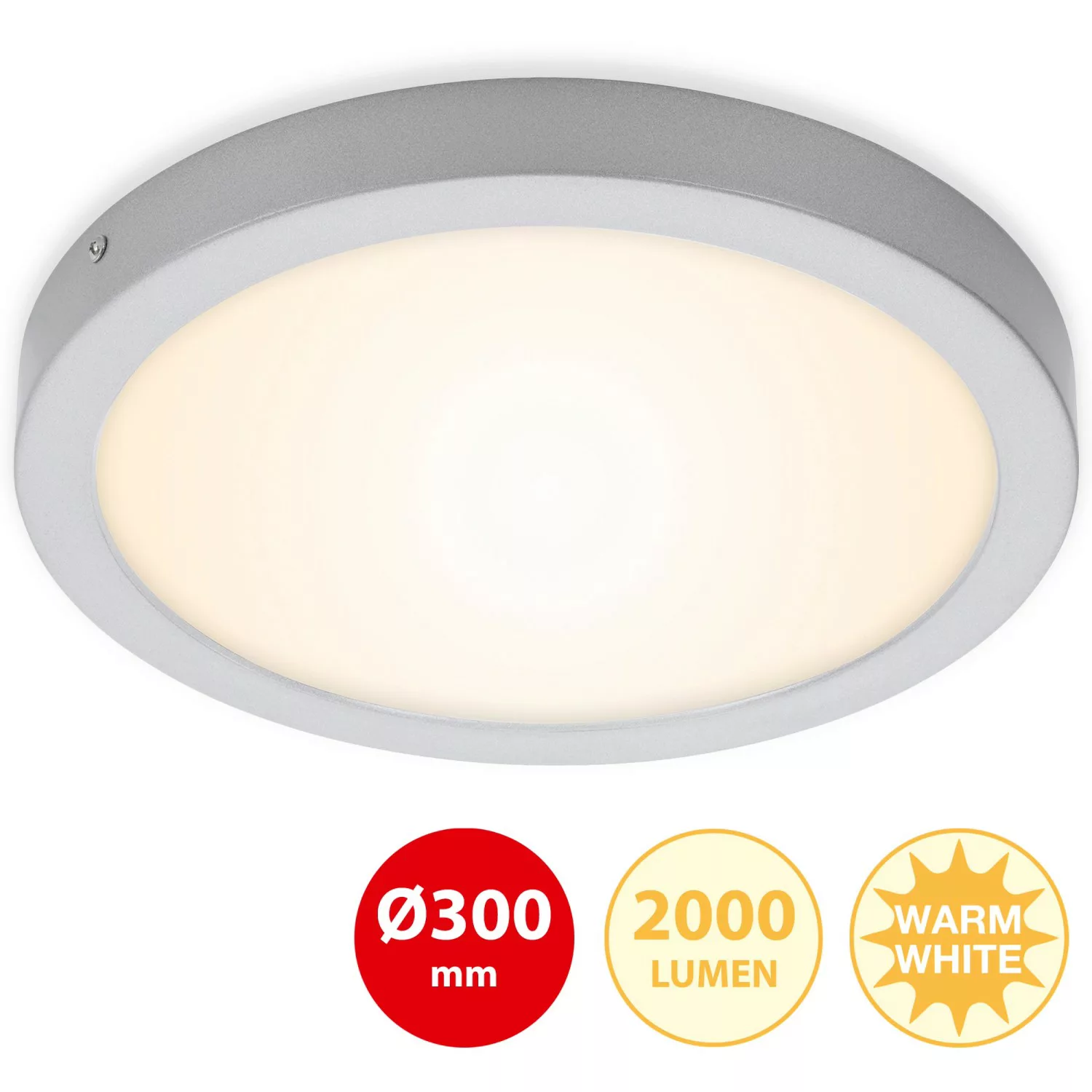 Briloner LED-Decken- & Wandlampe Fire Chrom Matt 3,2 cm x 30 cm günstig online kaufen