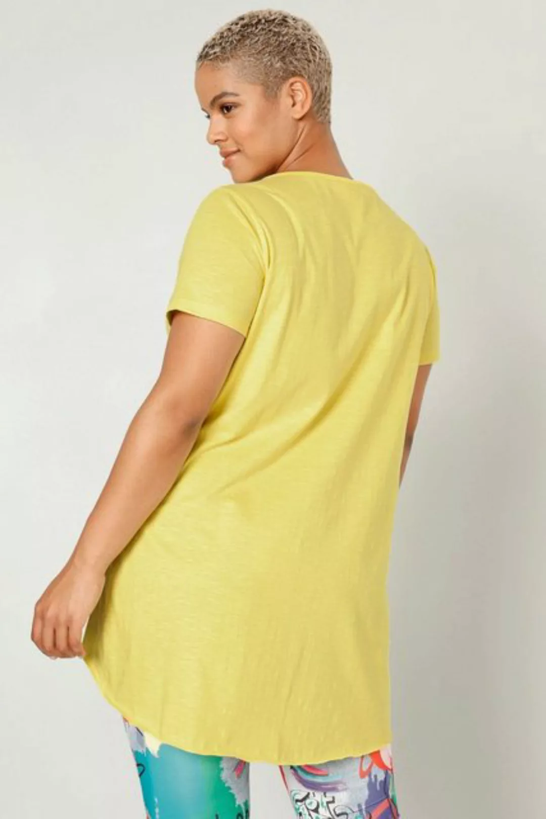 Angel of Style Rundhalsshirt Longshirt Straight Fit Rundhals Halbarm günstig online kaufen
