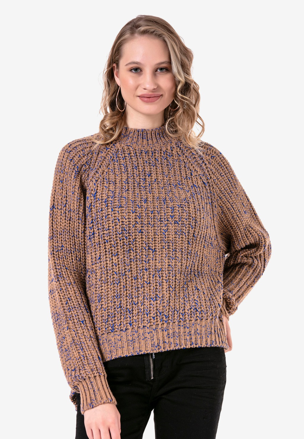 Cipo & Baxx Strickpullover, in meliertem Design günstig online kaufen