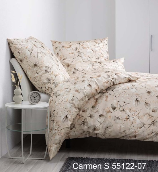 Janine Janine Interlock-Jersey Bettwäsche CARMEN S 55122 natur mocha silber günstig online kaufen