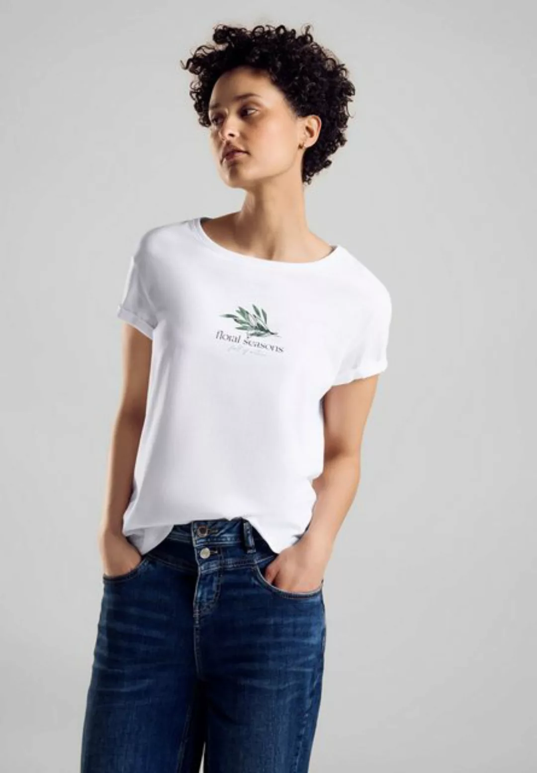 STREET ONE T-Shirt aus reiner Baumwolle günstig online kaufen