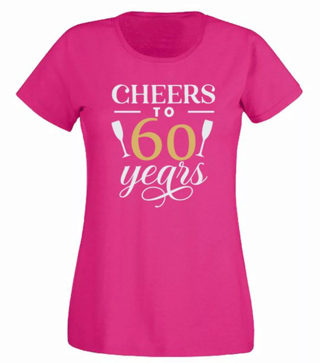 G-graphics T-Shirt Cheers to -60- years Slim-fit Damen T-Shirt mit Motiv zu günstig online kaufen