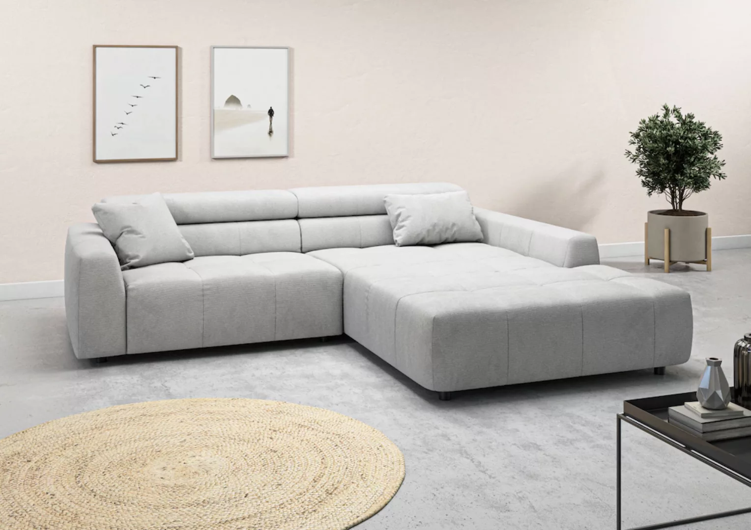 3C Candy Ecksofa "Denver auch mit Cord- und Easy care-Bezug, Kopfteilverste günstig online kaufen