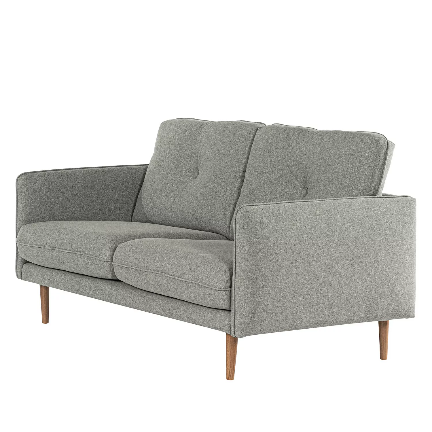 home24 Norrwood Sofa Pigna I 2,5-Sitzer Hellgrau Webstoff 168x86x94 cm günstig online kaufen
