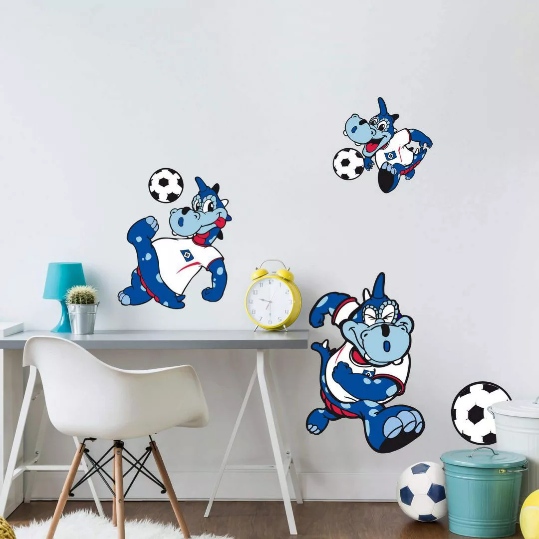 Wall-Art Wandtattoo »Fußball HSV Maskottchen Set«, (1 St.), selbstklebend, günstig online kaufen