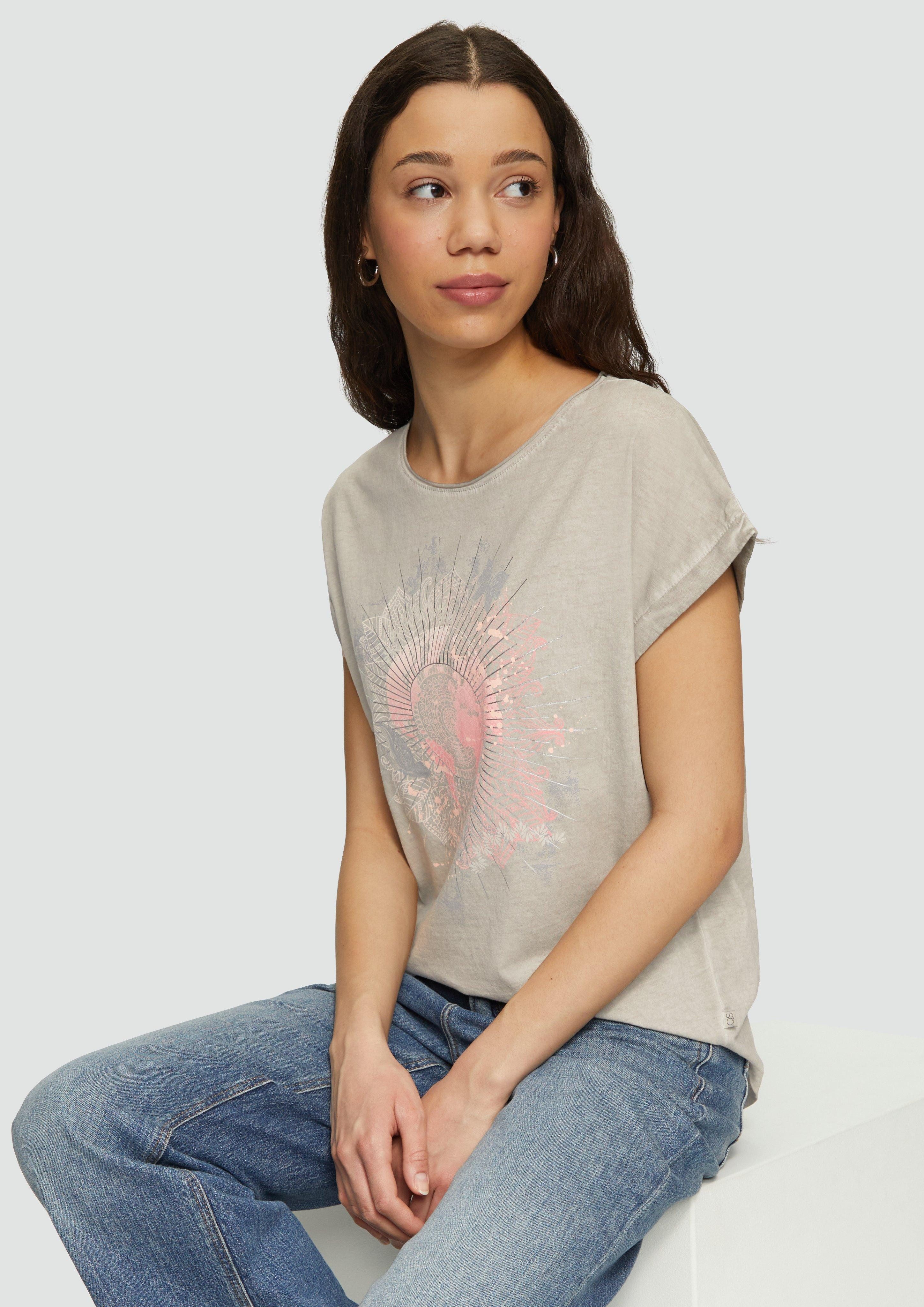 QS T-Shirt mit Frontprint günstig online kaufen
