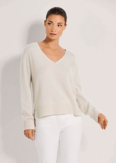 MADELEINE Strickpullover Kaschmir-Pullover mit V-Ausschnitt günstig online kaufen