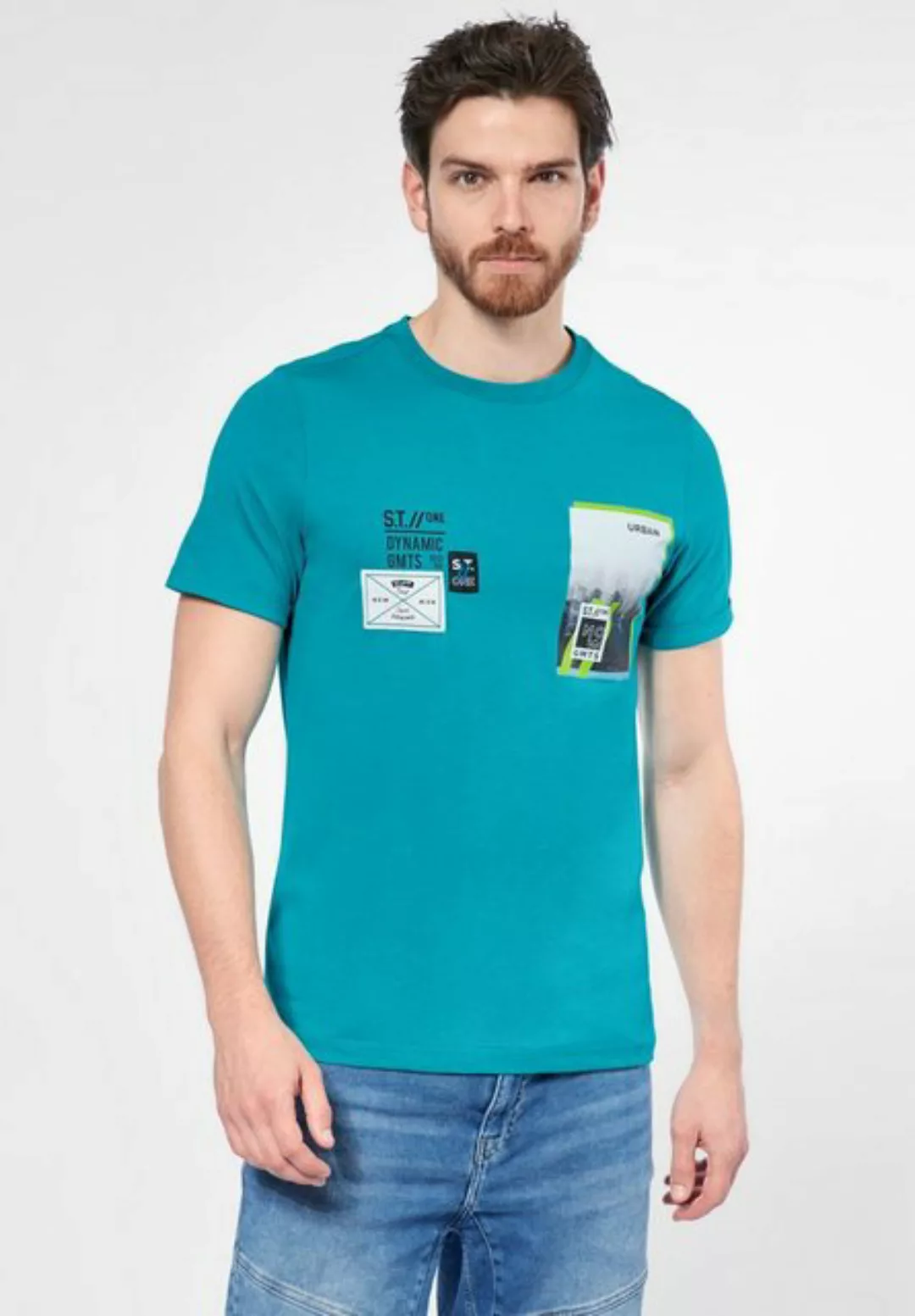 STREET ONE MEN T-Shirt mit Print-Mix günstig online kaufen