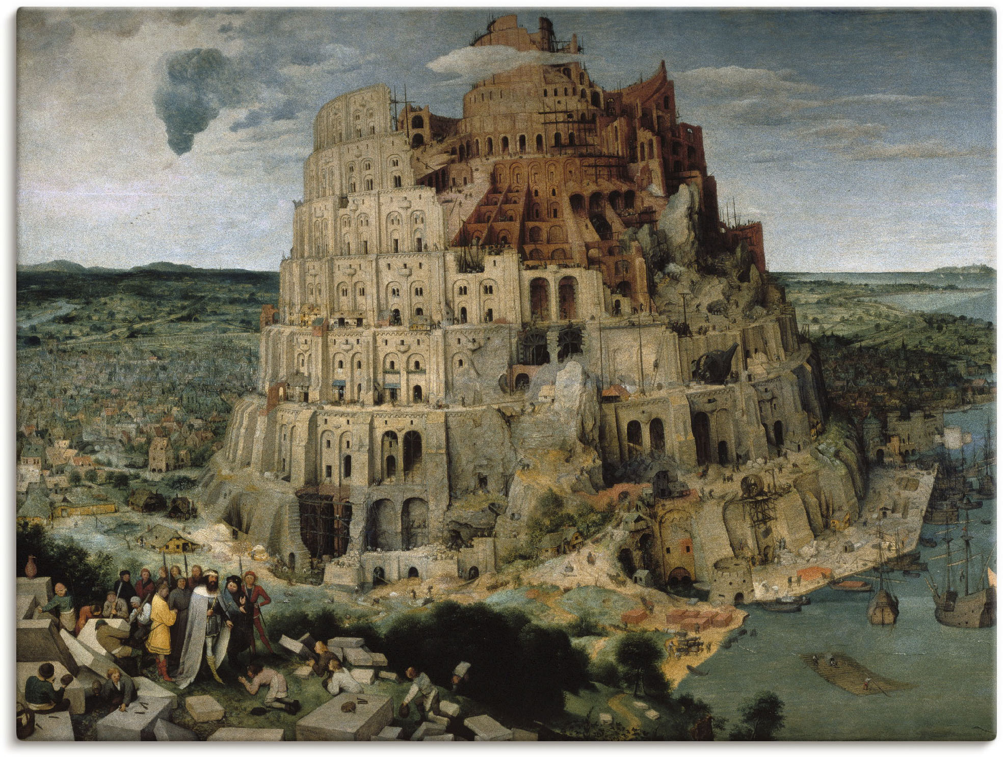 Artland Wandbild "Der Turmbau von Babel. 1563", Gebäude, (1 St.), als Leinw günstig online kaufen