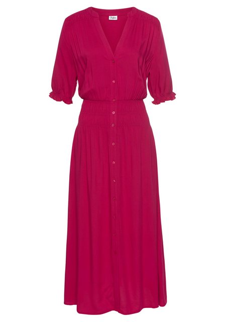 Buffalo Sommerkleid mit Smokeinsätzen, elastisches Blusenkleid, Strandkleid günstig online kaufen
