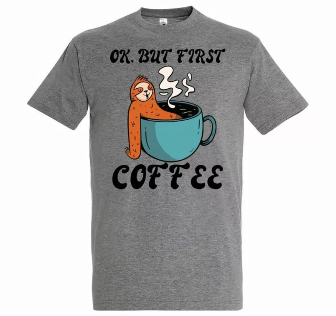 Youth Designz T-Shirt Faultier, But First Coffee Herren Shirt mit Trendigem günstig online kaufen