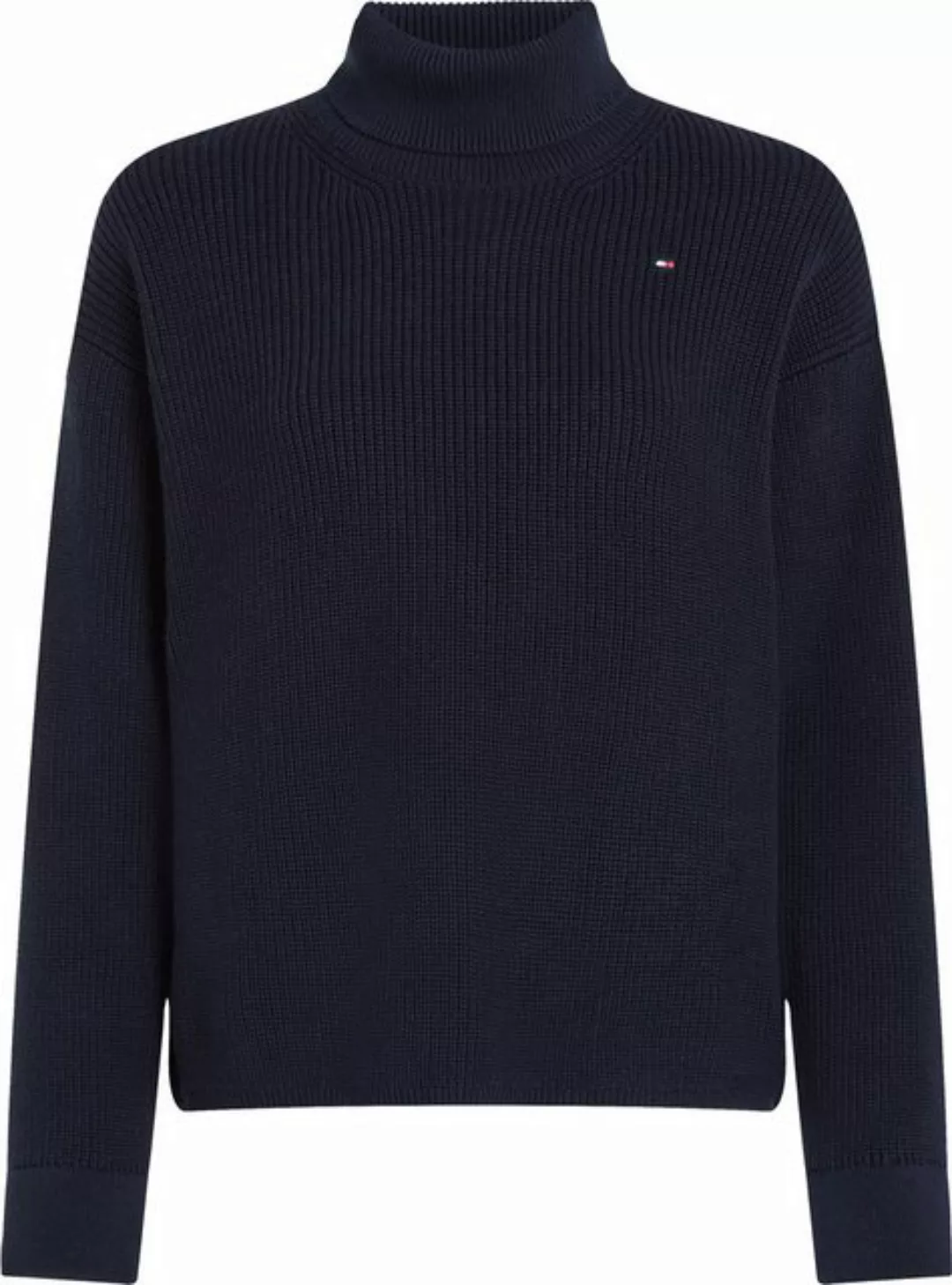 Tommy Hilfiger Strickpullover CO CARDI STITCH ROLL-NK SWEATER mit Rollkrage günstig online kaufen