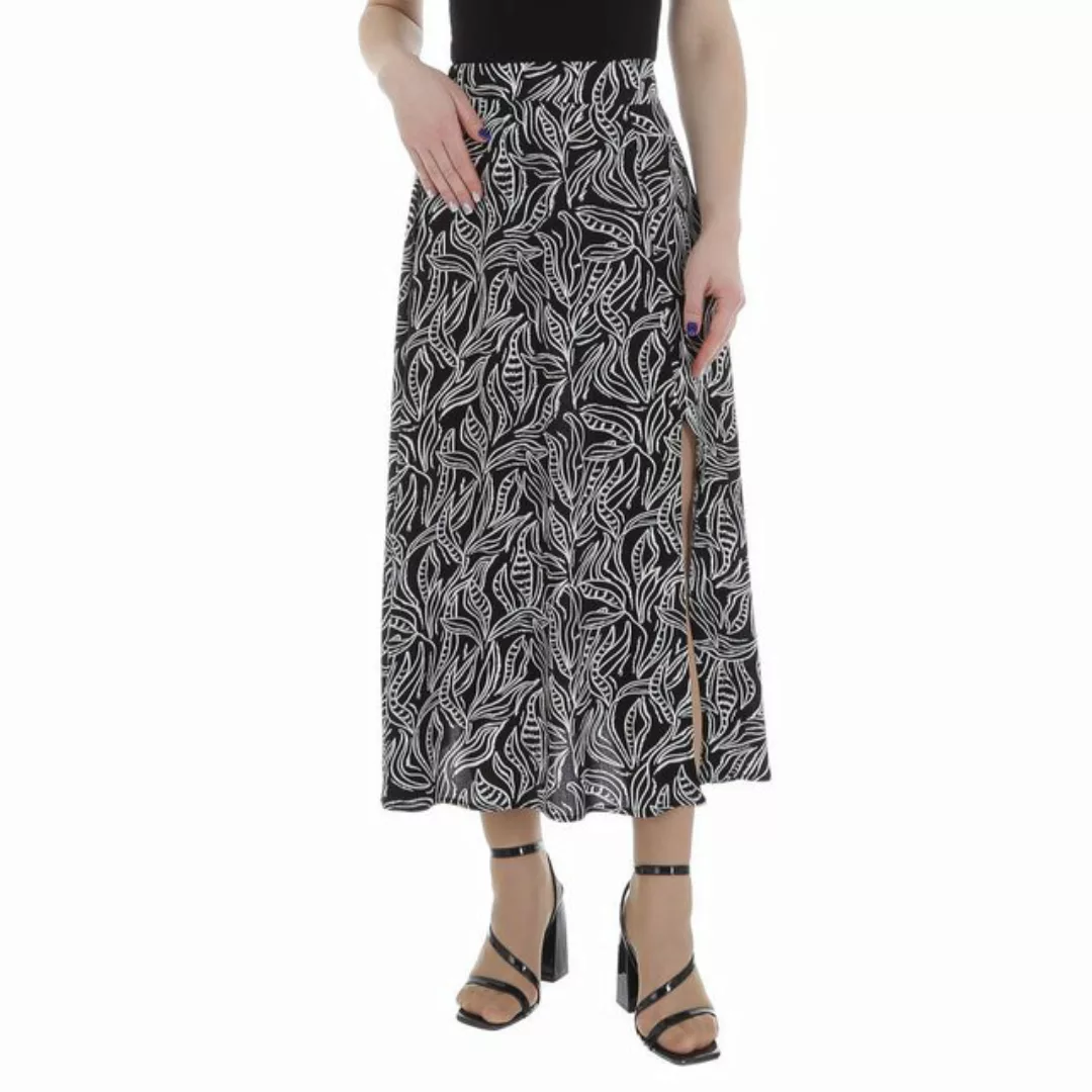 Ital-Design A-Linien-Rock Damen Elegant (85987207) Ornamente Maxirock in Sc günstig online kaufen
