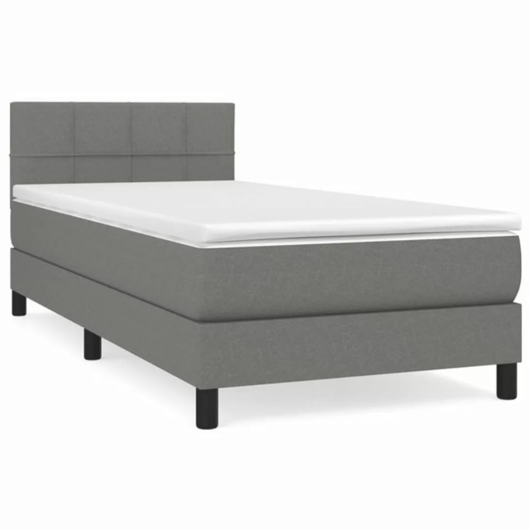 vidaXL Boxspringbett Bett Boxspringbett mit Matratze und LED Stoff (90 x 20 günstig online kaufen