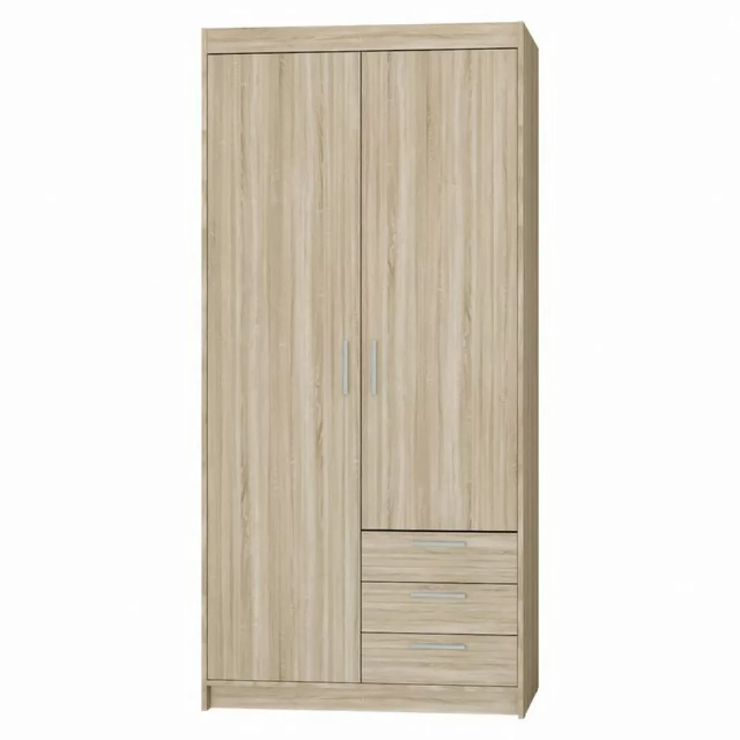 Furnix Kleiderschrank Eliza 90 cm Garderobe-Schrank mit drei Schubladen ohn günstig online kaufen